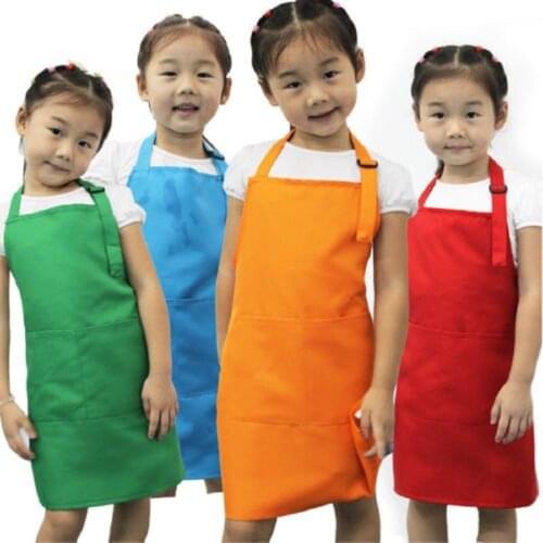 Cute Kids Children Kitchen Baking Painting Apron Baby Art Cooking Craft Bib Baby Brief Work Aprons