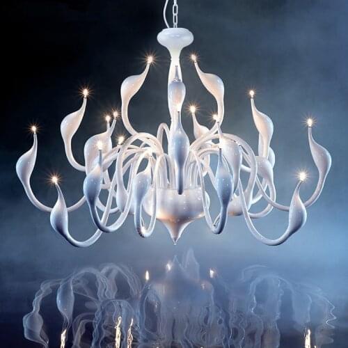 Nordic design Swan chandelier European Candle Chandeliers for princess romantic swan lamp Restaurant Living Room decoration
