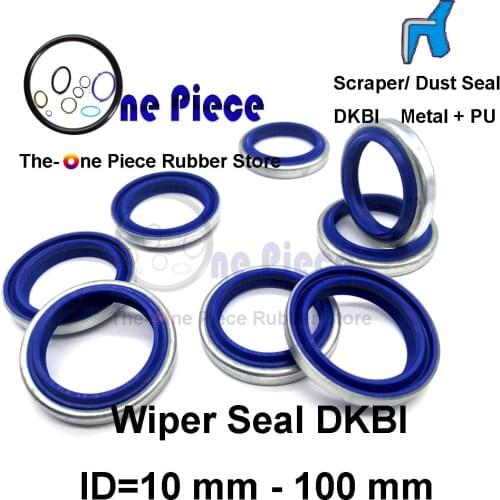 Scraper DKBI seal ID=10-100 mm Dust ring double lips hydraulic cylinder industry Polyurethane PU/ Metal ring steel rubber Wiper