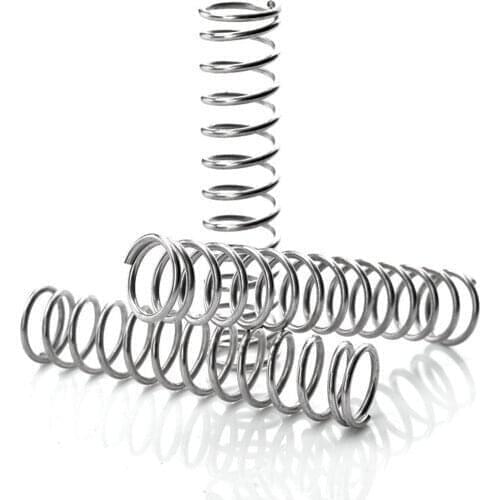 Steel Pressure Spring, 10PCS, Wire Dia 0.8mm Outer Dia 7mm Length 10-50mm