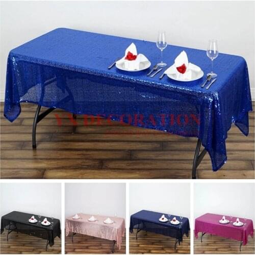 Thick Sequin Tablecloth Glitter Round Rectangular Table Cloth For Wedding Decoration Party Banquet Home Decor Support Custom