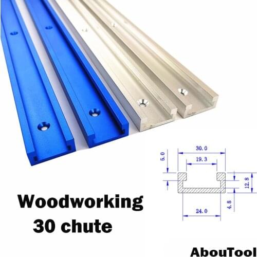 400/600/800MM Aluminium Alloy T track 30type Chute Slot Miter Track Jig Fixture for Router Table Bandsaw Woodworking DIY Tool