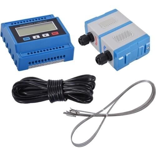 TUF-2000M-TS-2 Digital Ultrasonic Flowmeter Flow Meter Ultrasonic Pipeline Flowmeter With TS2 Sensor DN15-100mm 220VAC or 24VDC