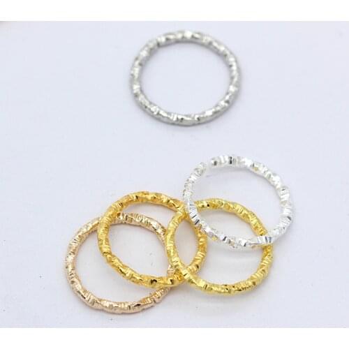 50p 8-20mm Gold Silver plated Twisted open Round Ring Jumprings connector DIY craft charms spacer beads jewelry findings