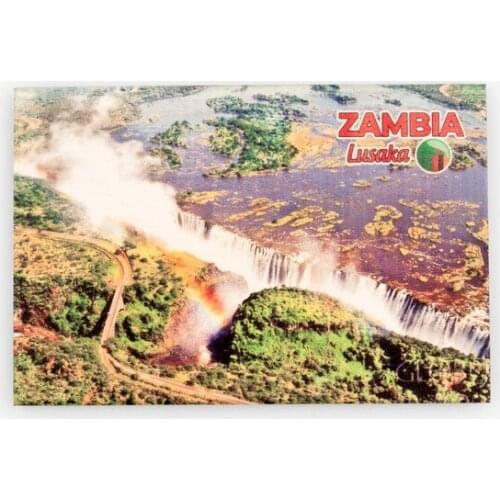 Zambia Themed Wooden Postcard Magnet decorative objects Декоративные элементы Objetos decorativos