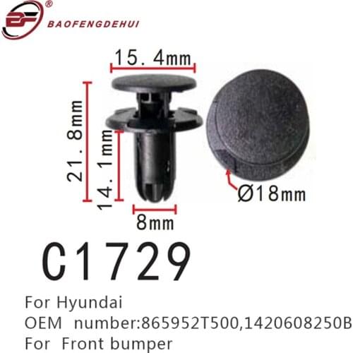 Auto Fastener For Hyundai i30 Santa Fe Tucson 865952T500 1420608250B Car Front Bumper Positioner Positioner Clips