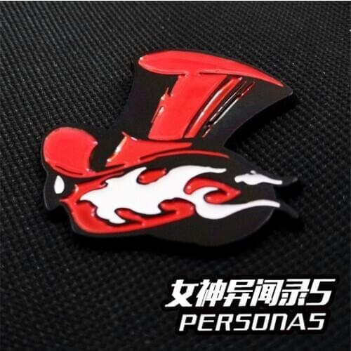 1pcs Anime Persona 5 Cartoon P5 Metal Badge Brooch Pin Cosplay Prop Backpack Decor Collectible for Boy Girl Gift