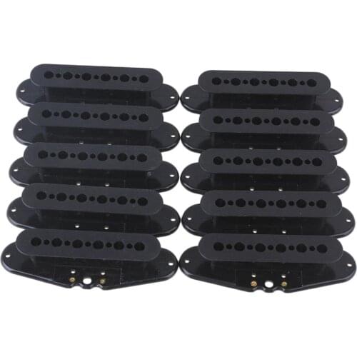 10pcs Electric Guitar Plastic Smooth Open Shell Single Coil Pickup Black
