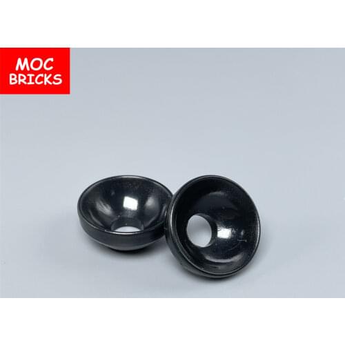10pcs\lot Dish 2 x 2 x 2/3 Light Reflector Black Round fit with 71128 DIY building bricks blocks stand DIY children gifts