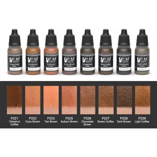 15ml PM Natural Plant 52 PMU Colors Semi Permanent Makeup Lips Eyeliner Eyebrow Microblading Tattoo Inks Pigment