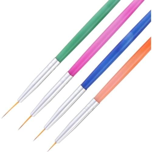 4pcs/set Nail Art Liner Painting Brushes Polish Drawing Painting Carving Pen UV Gel Manicure Tool Set 7mm/9mm/11mm/13mm
