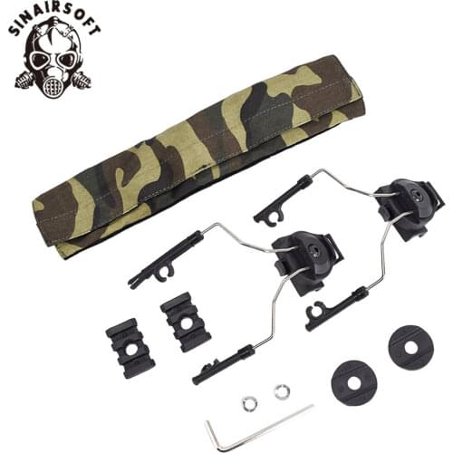 Z-TAC Airsoft Z Tactical FAST HELMET RAIL ADAPTER SET Peltor Comtac Headset Ops-Core ARC FOR Element C1 C2 C4 Tatical Military