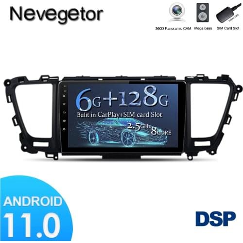 6G+128G Android 11.0 Car Radio For Kia Carnival 2014-2017 Multimedia DVD Audio 4G LTE GPS Navi 360 BT 5.0 Carplay