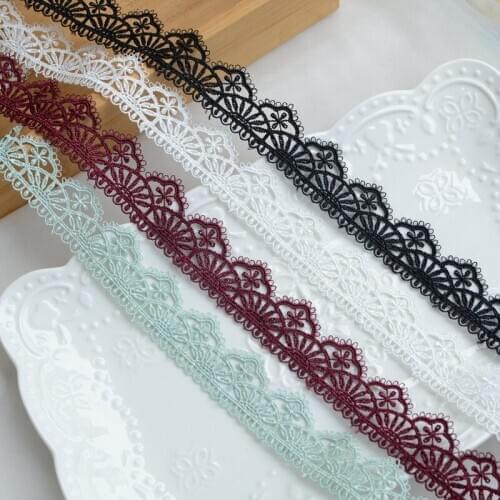 Free Shipping 2.6cm 5meter Baby Doll Water Souble Small Lace Trims Handmade DIY Material Z413