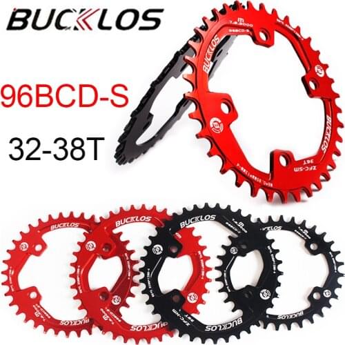 BUCKLOS Asymmetry 96 BCD Chainring 30T 32T 34T 36T 38T Bicycle Chainring Round Oval MTB Chainwheel Mountain Bike Parts