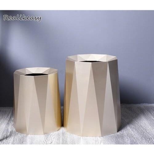 Creative Nordic Style Household Waste Container Simple Trash Bin Without Cover Multi-Purpose For Home Office Living Room LFB134