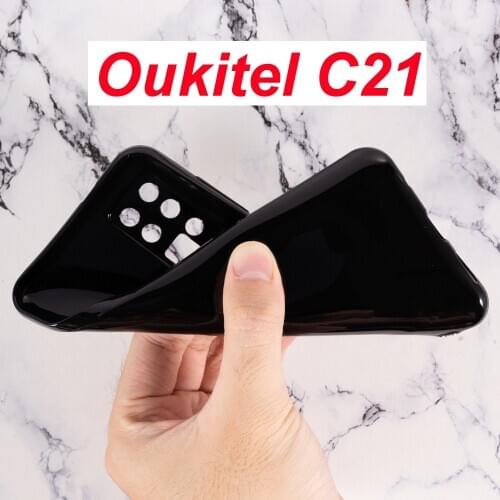 For Oukitel C21 Case Silicone Cover Soft TPU Telefone Funda Back Protector Shell For Oukitel C 21 Pro Protective Glass Cover