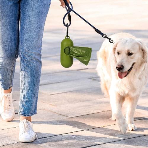 Waste Bag Dispenser for Dog Waste Carrier Green Black Pet Supply Accessory Dog Cat Small Tools Poop Bag Holder
