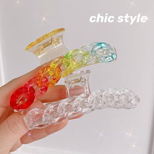 Women Barrettes Acrylic Hair Clip Claws Clamp Crab Clips Hair Accessories Hairclips Hairpin Hairgrip Headwear Girls Ornaments