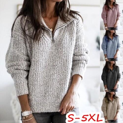 European and American autumn/winter zipper sleeve head long-sleeved knit sweater sweater coat girl
