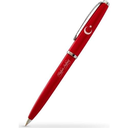 Personalized Turkish Flag Metal Ballpoint Pen
