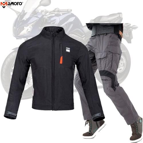 2021 New Motorcycle Jacket Suit CE Protective Armours Windproof Men Racing Motocross Riding Jacket Motorcycle Pants Clothing Set