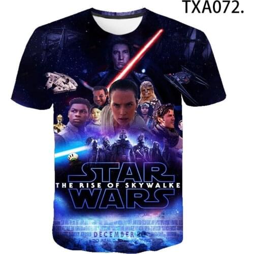 New Summer Cool Movie Star Skywalker 3D Printed T Shirts Casual Boy Girl Kids Fashion Streetwear Men Women Children Tops Tee