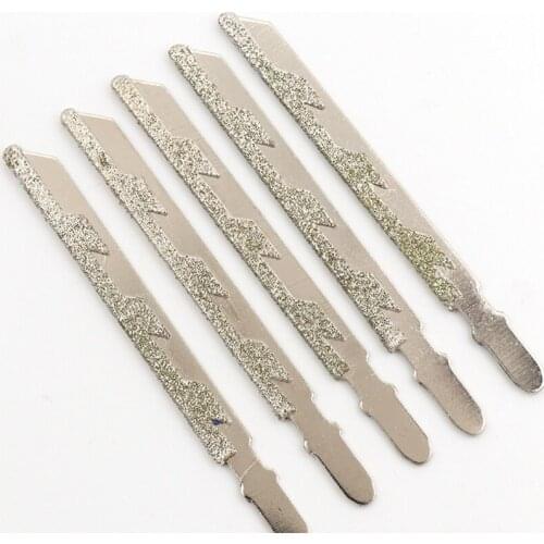 101mm 4 Inch T Shank Jigsaw Blades Diamond Coated Jig Saw Blade Set Masonry Granite Tile Cutting Power Tools Accessories