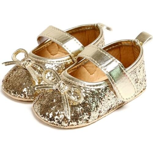 Toddler Infant Baby Girls Shoes Princess Bowknot Soft Sole Crib Shoe Dress Shoes