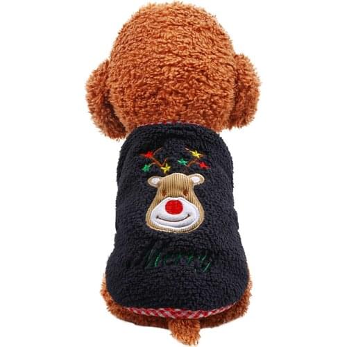 Pet Clothes Soft Warm Vest Fleece Fabric Winter Cold Vest Christmas Snowman for Teddy Bichon Frise Small Dogs