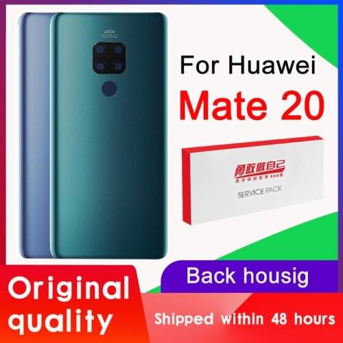 Original Back Housing Replacement For Huawei Mate 20 Back Cover Battery Glass With Camera Lens For Huawei Mate 20 Rear Cover