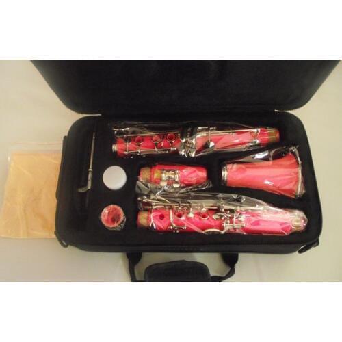 Excellent Color Clarinet Bb soprano Pink+Case good sound and techniques