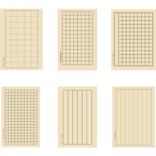 Beginner Calligraphy Rice Paper with Grids Chinese Half Ripe Calligraphy Xuan Paper 100sheets/lot Papel Arroz Rijstpapier