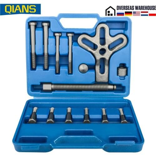 QIANS 13pcs Harmonic Balancer Steering Wheel Puller Removal Automotive Tools Heavy Duty Crankshaft Gear Pullery Repair Tool Kits