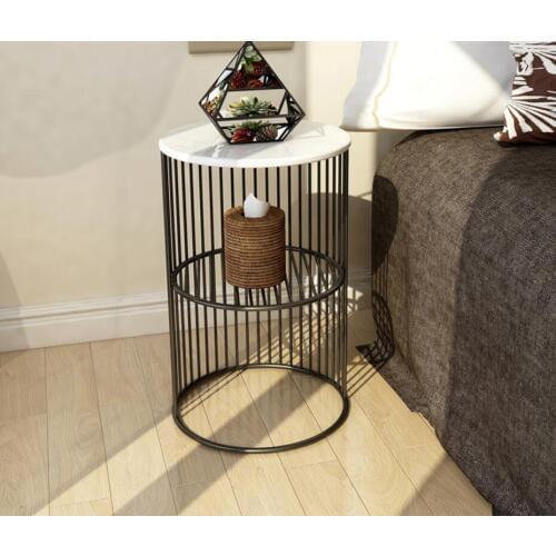 Nordic marble side simple small coffee table seating corner bedside table ins light luxury sofa side shelf