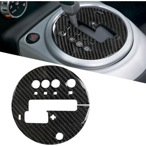 Carbon Fiber Style Car Interior Gear Shift Box Panel Fram Trim Decoration Sticker For Nissan 350Z 350 Z 2006 2007 2008 2009 LHD
