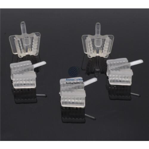 Dental Silicone Mouth Prop Support Holding Saliva Ejector Suction Tip 5pcs(Small Size) with 5pcs Tips Aspirator Nozzles