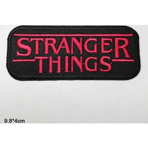 STRANGER Things Vegetarian Red Letters Words Freedom US Theme Novelty Iron On Embroidered Clothes Patches For Clothing