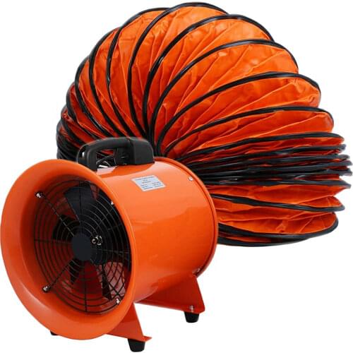 12 Inch Blower Fan Industrial Extractor Portable Fan 3300 RPM Air Axial Metal Blower Commercial Exhaust Workshop Ventilat