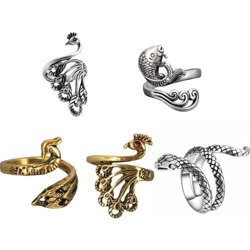 Vintage Alloy Ring Opening Electroplating Silver-plated Rings Women Jewelry Knitting Ring Adjustable Finger Wear Thimble