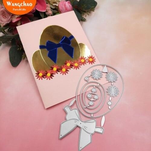 1 Set Easter Eggs Flowers Bowknot Theme Metal Steel Cutting Dies Stencil for DIY Scrapbooking Paper/photo Card Embossing Dies