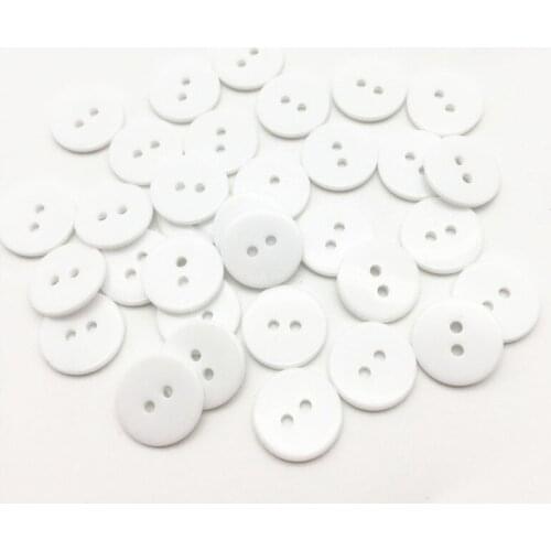 100pcs 15mm White Black Multi Round Resin Buttons Clothing Sewing 2 Holes Accessories Scrapbooking Embellishments DIY Crafts