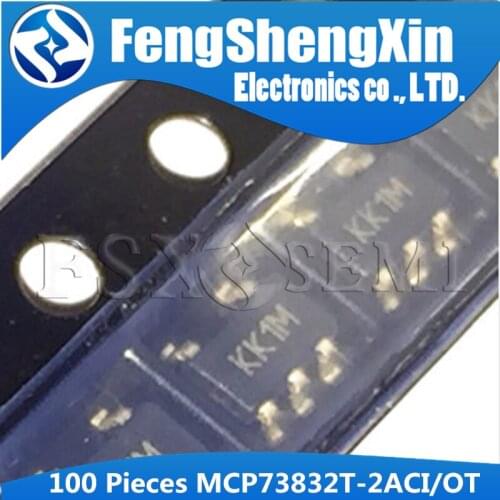 100pcs MCP73832T-2ACI/OT SOT23-5 MCP73832 KKDA KK1M KKY3 KK** MCP73832T SOT regulator