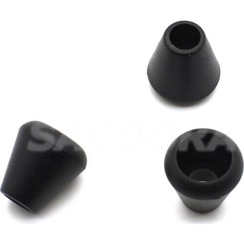 500pcs/pack Black Zipper Pull Ends Bell Stopper Without Lid Cord Lock Plastic Black Hole Size:5mm