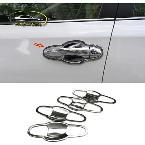 For Toyota RAV4 2013 2014 2015 2016 2017 2018 Accessories Car Styling ABS Chrome Door protection Handle Bowl Cover Trim
