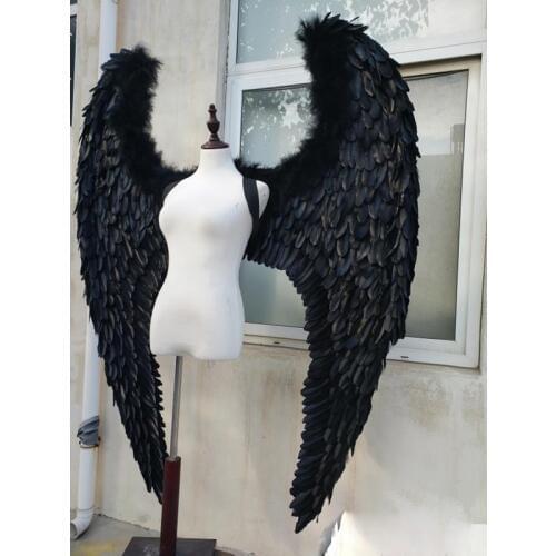 Angel Feather wing underwear Cosplay black white angel wing props catwalk show props festival catwalk christmas wings