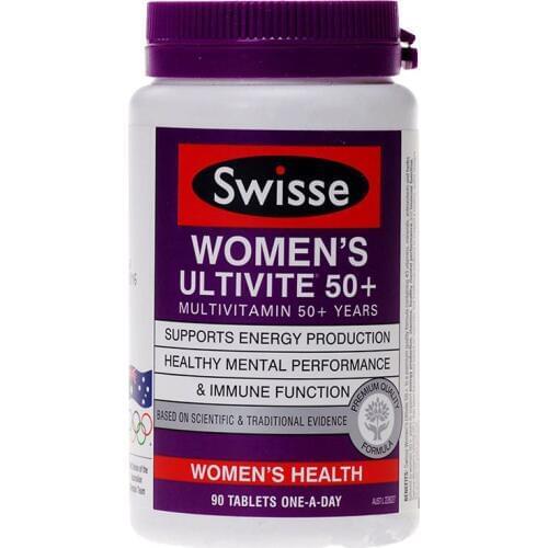Australia Swisse Ultivite Multivitamins for 50+Women Maintain Energy Levels Mental Alertness Stamina Vitality During Stress