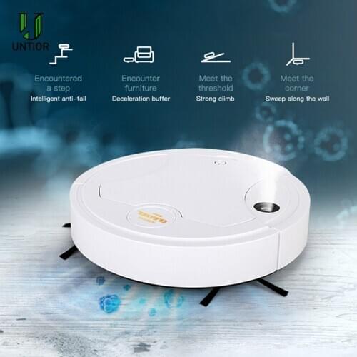 UNTIOR Automatic Intelligent Sweeping Robot Household 5-in-1 USB Rechargeable Cleaning Machine Spray Disinfection Magic Broom