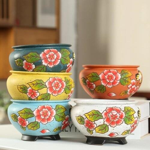 Korean hand painted succulent large flower pot home office decoration Doniczki ozdobne Ceramic pots for plants Maceta casa vaso