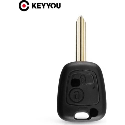 KEYYOU 10PCS/LOT 2 Button Remote Key Fob Car Key Case For Citroen C1 C2 C3 Saxo Xsara Picasso Berlingo Free Shipping
